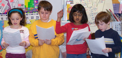 In reader's theater students read aloud from scripts with expression
